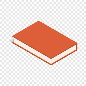 Red book isometric icon Stock Illustration