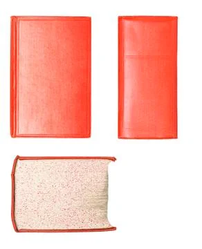 Red book in three different angles Stock Photos