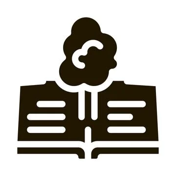 Red book tree icon Vector Glyph Illustration Illustrazione stock