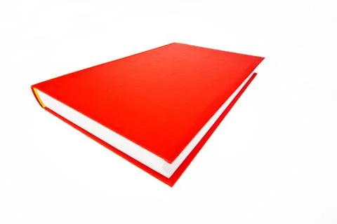 Red book on white background Stock Photos