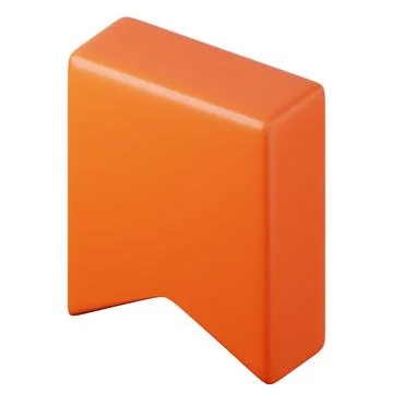 Red bookmark high quality 3D render illustration icon. Stock Illustration