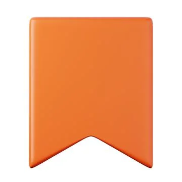 Red bookmark high quality 3D render illustration icon. Stock Illustration