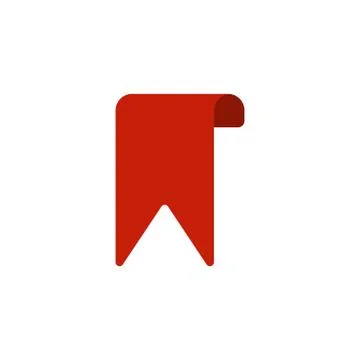 Red bookmark icon. Stock Illustration
