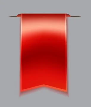 Red bookmark ribbon Stock Illustration