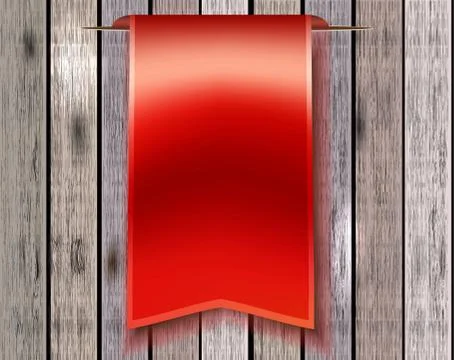 Red bookmark ribbon Stock Illustration