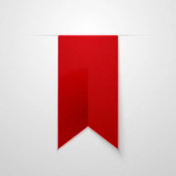 Red bookmarks isolated on white background. vector illustration Stock Illustration