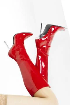 Red boots Stock Photos