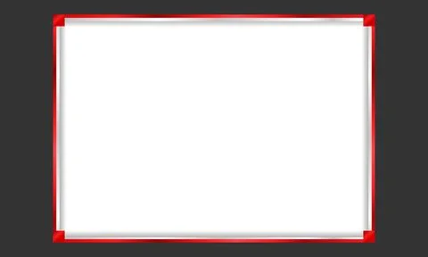 Red Border Frame Template with Modern Decorative Outline for Certificates a.. Ilustração Stock