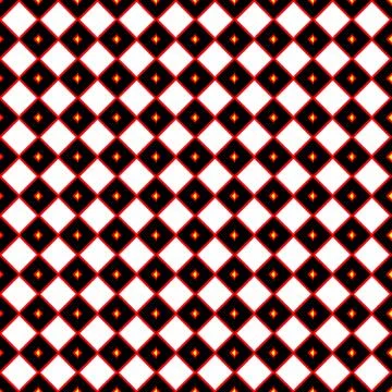 Red bordered square textile pattern and tiles design Stock Illustration