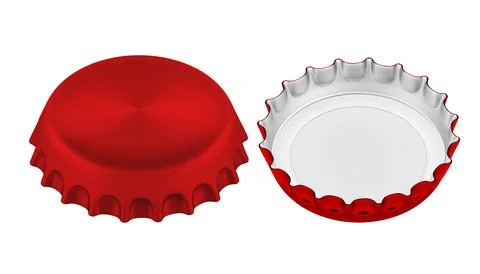 Red bottle cap isolated on white background Stock Illustration