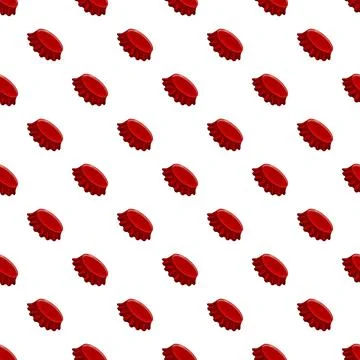 Red bottle caps pattern forming a seamless background Stock Illustration