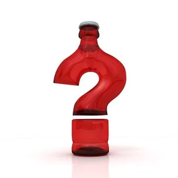 Red bottle doubt Stock Illustration