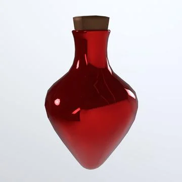 Red Bottle isolated on white background Stock Illustration