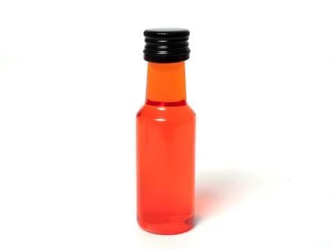 Red bottle on white background Stock Photos