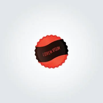 Red bottlecap vector design Stock Illustration