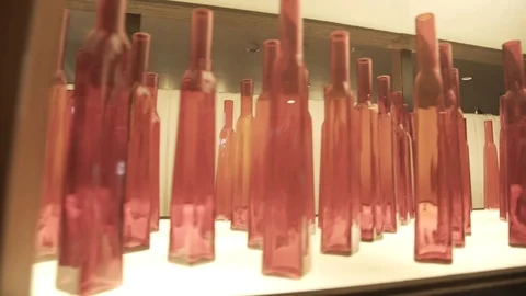 Red Bottles Stock Footage 87486838