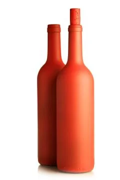 Red bottles Stock Photos