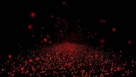 Red Bounce Particles on a Floor Stock Footage 147032627