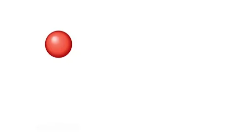 Red Bouncing Ball Animation on Clean White Background with Shadow Stock Footage 339988956