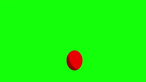 Red Bouncing Ball Animation on Green Screen 库存影片 334358399