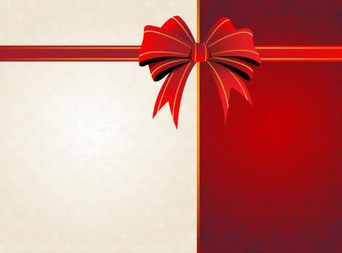 Red bow and ribbon Stock Illustration