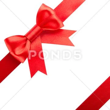 Red bow and ribbons Stock Photos