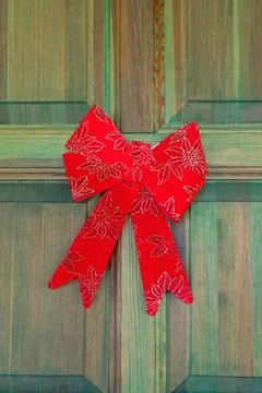 Red Bow Door Stock Photos