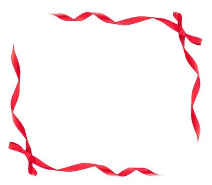 Red bow as frame Fotos de archivo