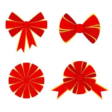 Red bow for gift Illustrazione stock