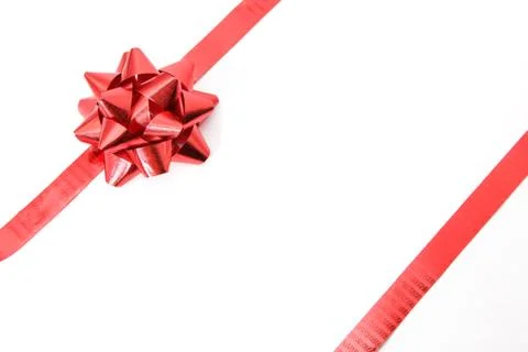 Red bow gift Stock Photos