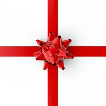 Red bow gift wrap Stock Illustration