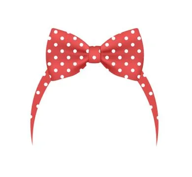 Red bow headband Stock Illustration