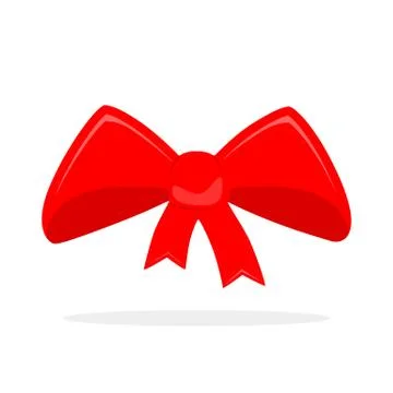 Red bow icon. Vector illustration. Stock Illustration
