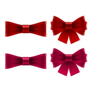 Red bow icons Stock Illustration