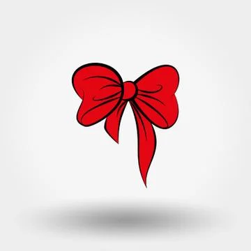 Red bow Stock Illustration