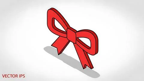 Red bow illustration Stock Illustration