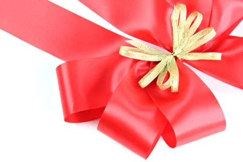 Red bow isolated. Stock Photos