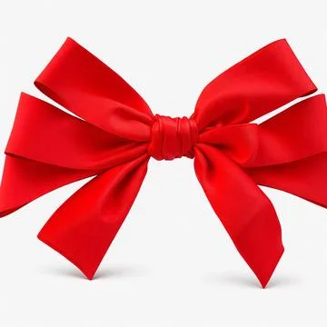 Red bow isolated on transparent or white background Stock Photos