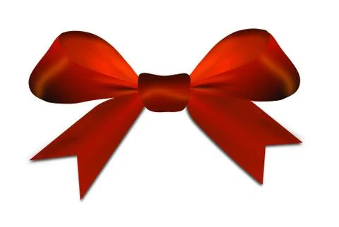 Red bow isolated on a white background Stock Illustration