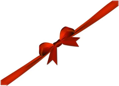 Red bow isolated on a white background Stock Illustration