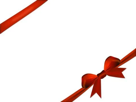 Red bow isolated on a white background Stock Illustration