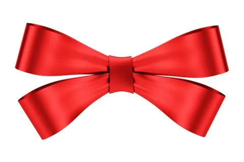 Red bow isolated on white background Stock Illustration