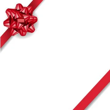 Red Bow Isolated With White Background Stock Illustration