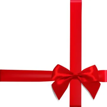 Red bow isolated on a white background Stock Illustration