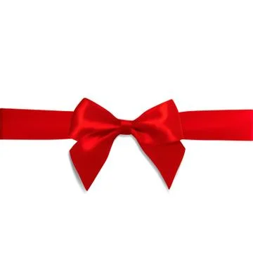 Red bow isolated on a white background Stock Illustration