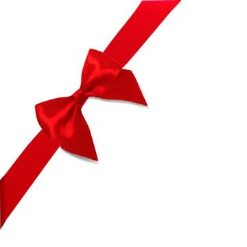 Red bow isolated on a white background Stock Illustration