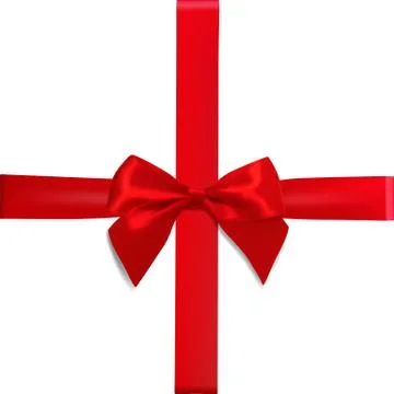 Red bow isolated on a white background Stock Illustration