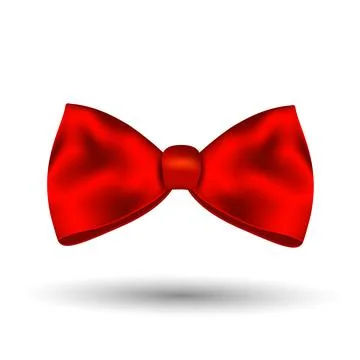 Red bow isolated on white background. Stock Illustration