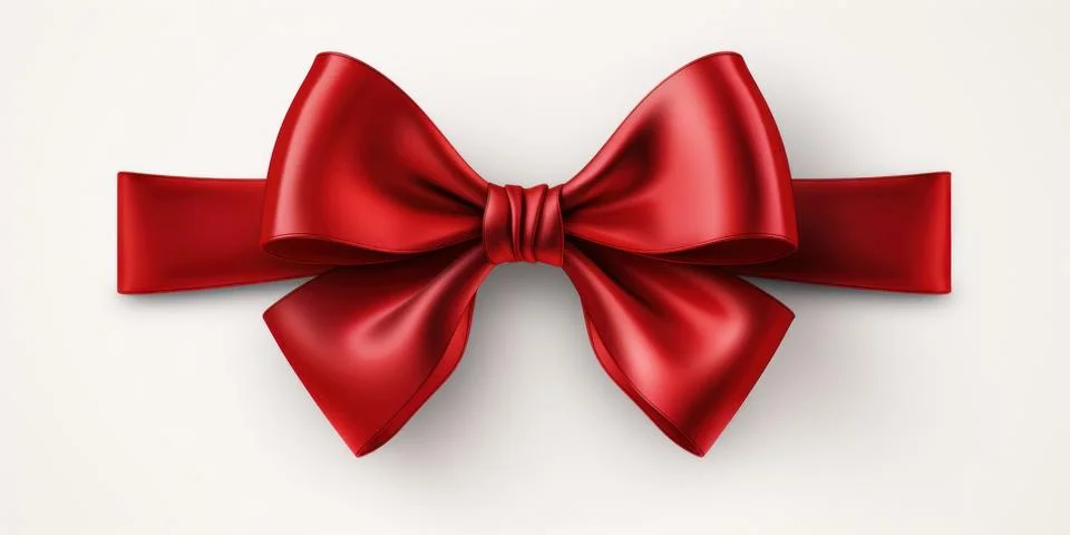Red bow isolated on white background Stock Illustration