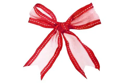 A red bow isolated on white background Stock Photos